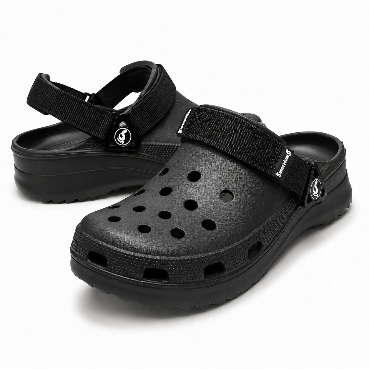 Smoothlite Ultra-Chunky Adjustable Clogs for men in Black, image 8