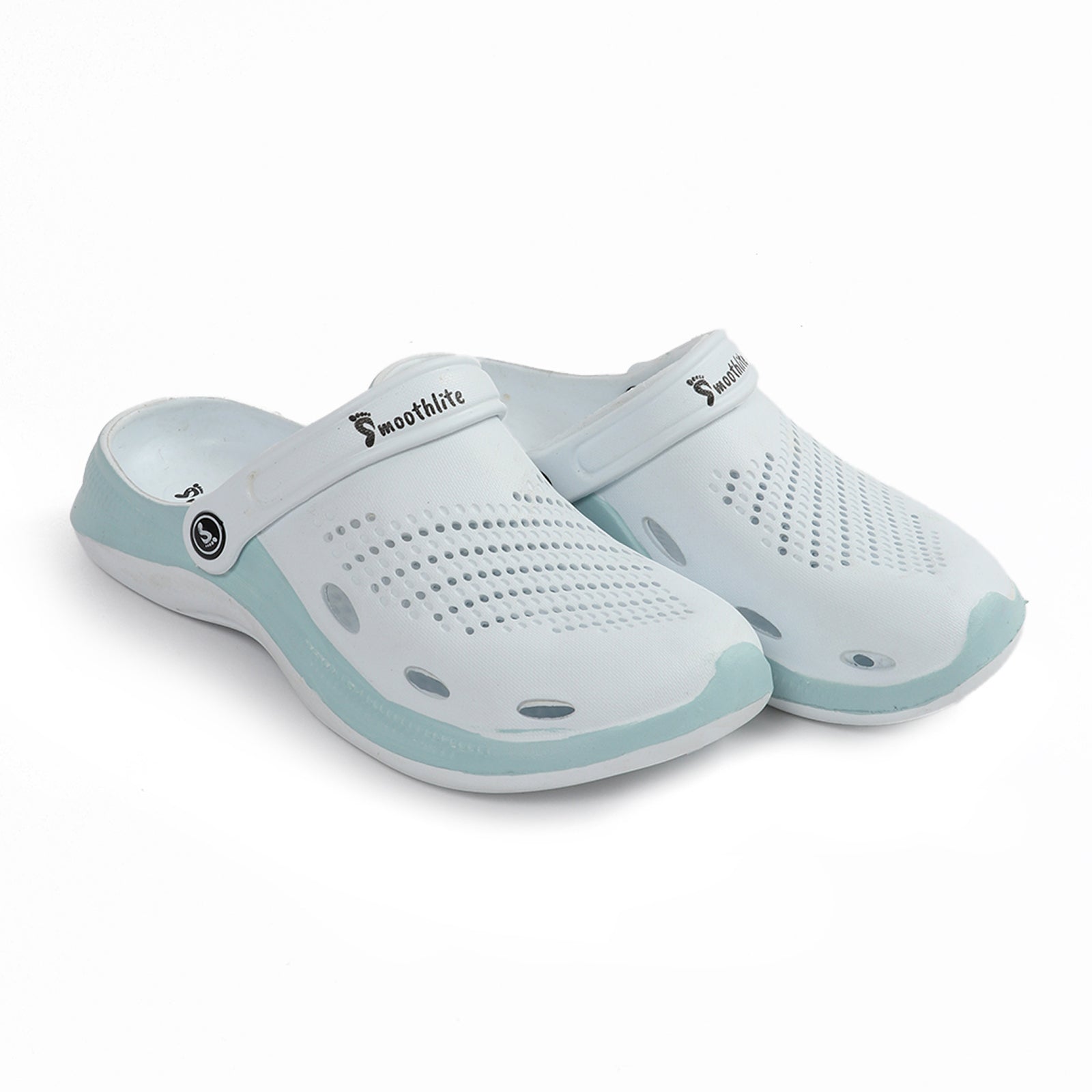 Smoothlite Classic Dual-Tone Painted Clogs for men in White & Blue, image 6