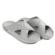 Smoothlite Cross-Strap Comfort Slides for men in Light Grey, image 4