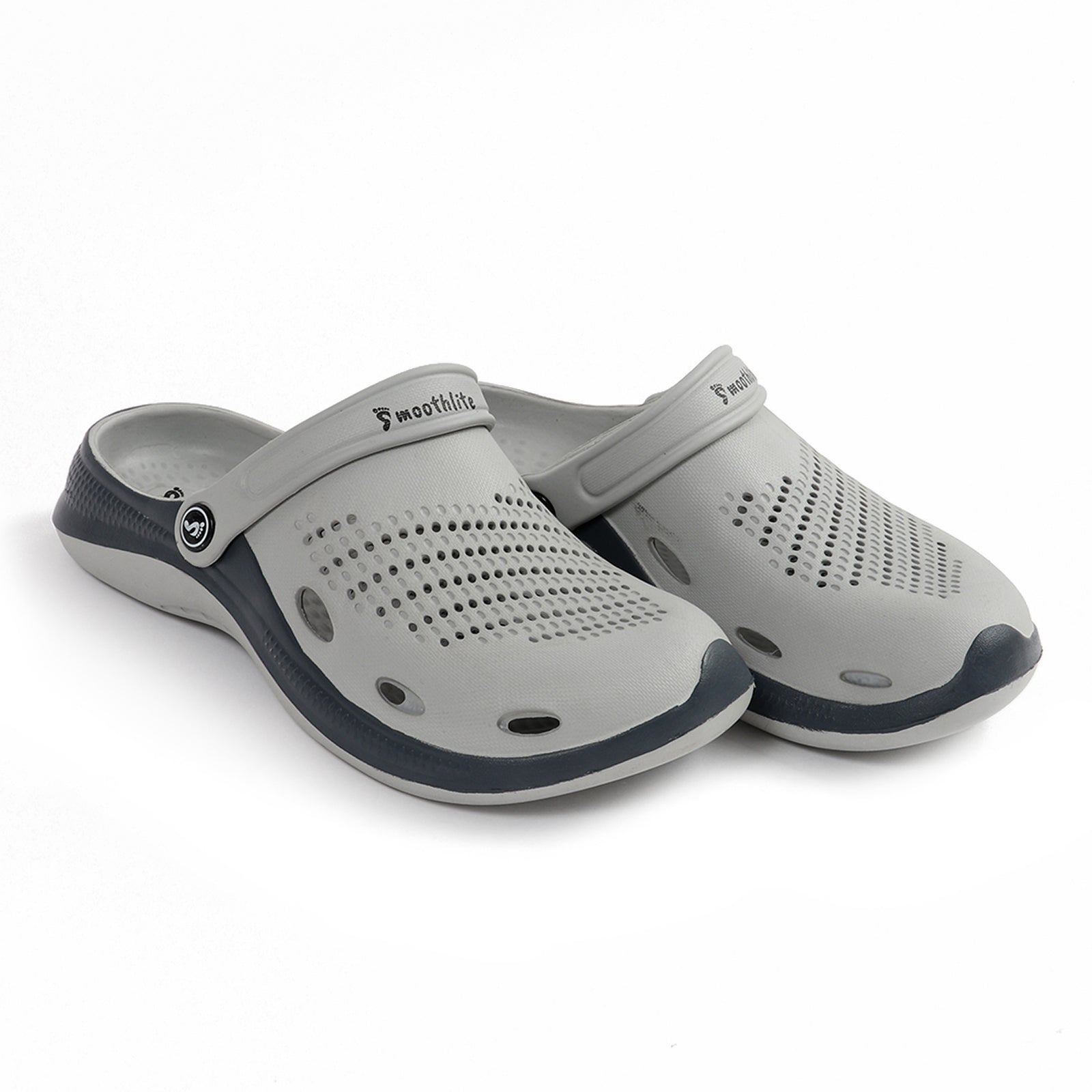 Smoothlite Classic Dual-Tone Painted Clogs for men in Light Grey & Dark Grey, image 5