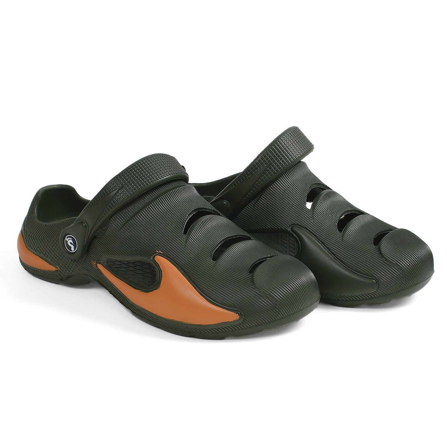Smoothlite Painted-Heel Comfort Clogs for men in Olive, image 6