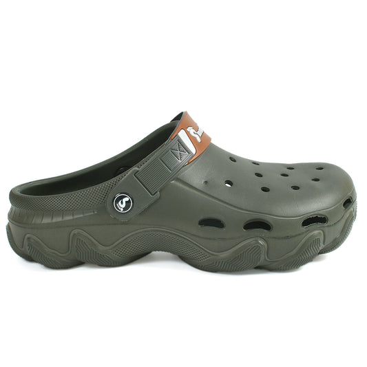 Smoothlite Chunky Clogs with Contrast Strap for men in Olive, image 2
