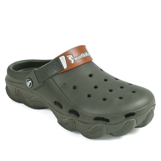 Smoothlite Chunky Clogs with Contrast Strap for men in Olive, image 1