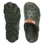 Smoothlite Chunky Clogs with Contrast Strap for men in Olive, image 5