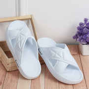Smoothlite Cross-Strap Comfort Slides for men in White, image 7