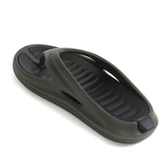 Smoothlite Dual-Tone Slides with Removable Footbed for men in Olive & Black, image 3