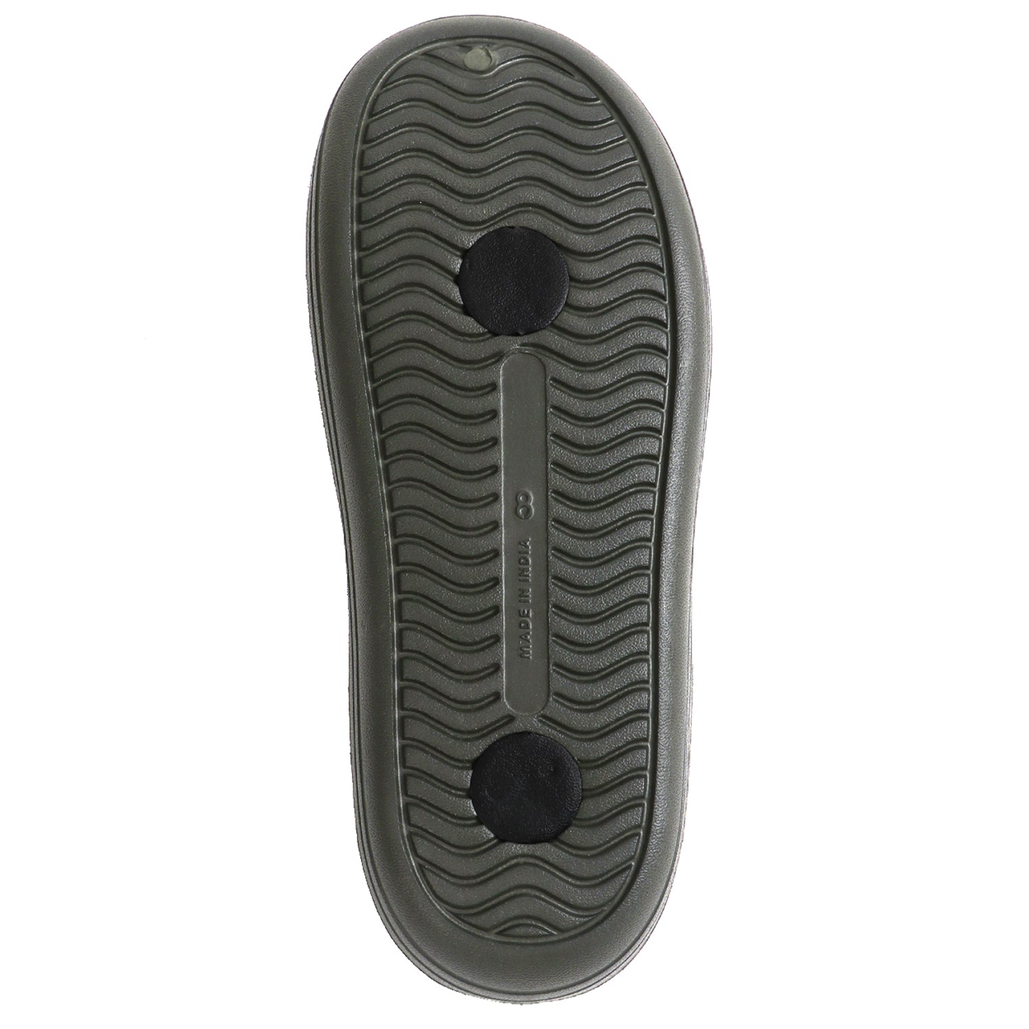 Smoothlite Dual-Tone Slides with Removable Footbed for men in Olive & Black, image 5