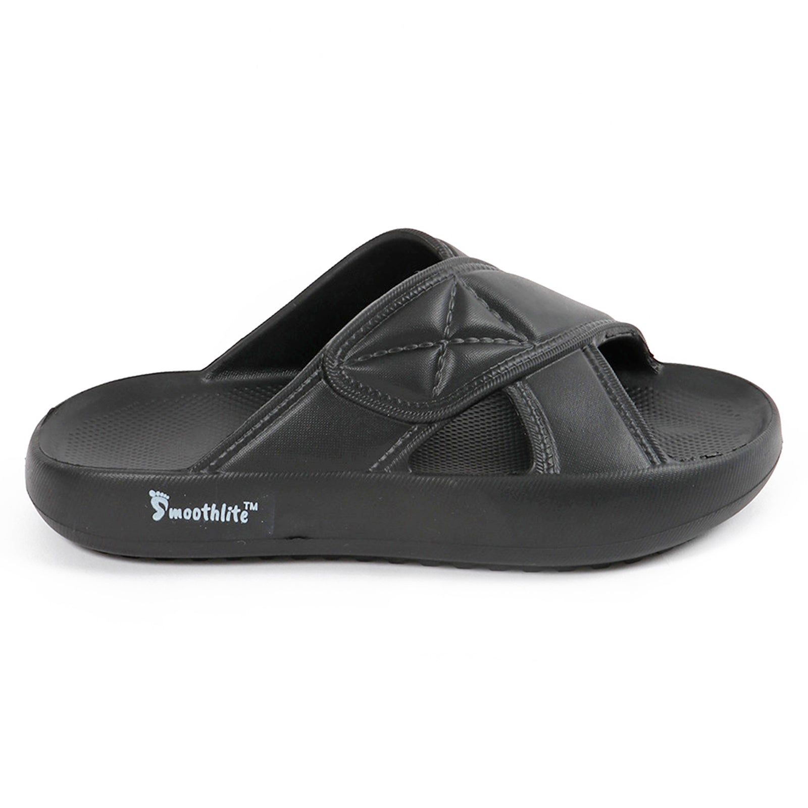 Smoothlite Cross-Strap Comfort Slides for men in Black, image 2