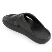 Smoothlite Cross-Strap Comfort Slides for men in Black, image 3