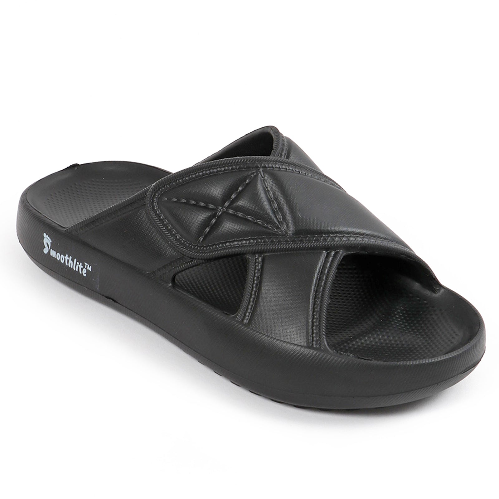 Smoothlite Cross-Strap Comfort Slides for men in Black, image 1