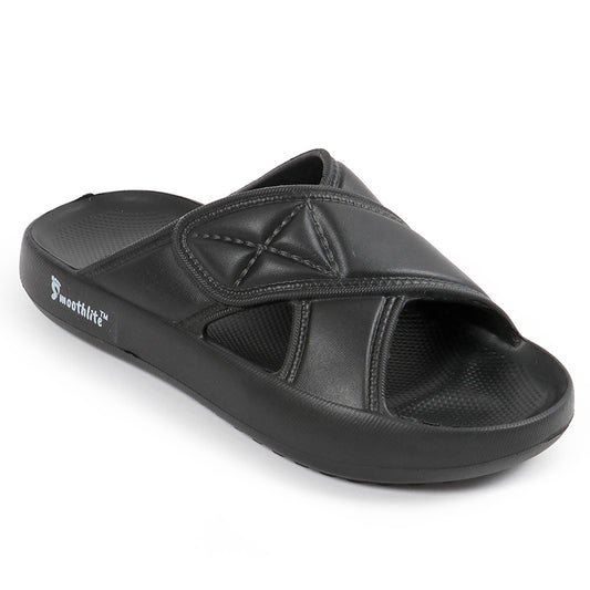 Smoothlite Cross-Strap Comfort Slides for men in Black, image 1