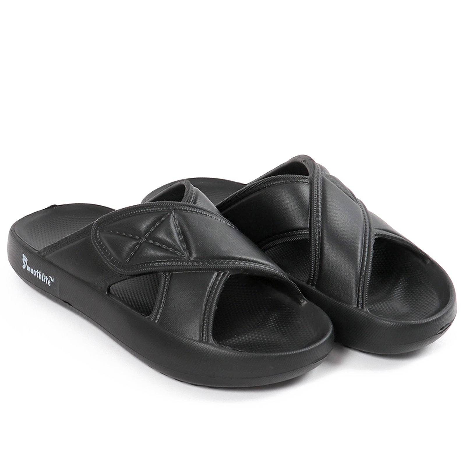 Smoothlite Cross-Strap Comfort Slides for men in Black, image 5