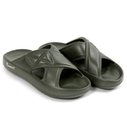 Smoothlite Cross-Strap Comfort Slides for men in Olive, image 5