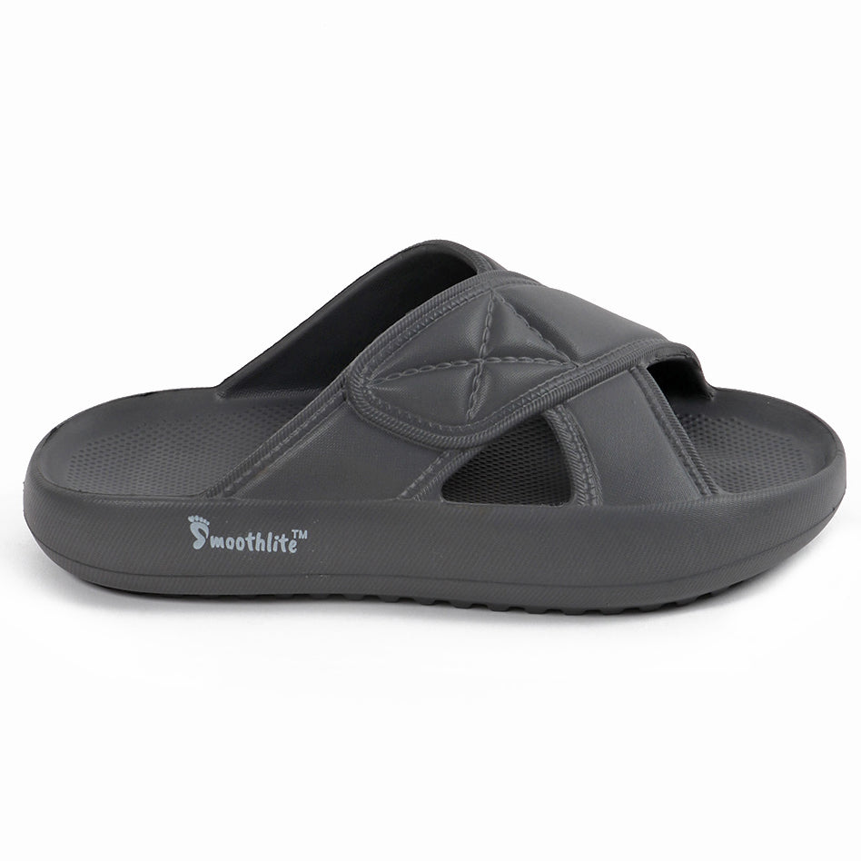 Smoothlite Cross-Strap Comfort Slides for men in Dark Grey, image 2