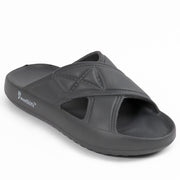 Smoothlite Cross-Strap Comfort Slides for men in Dark Grey, image 1