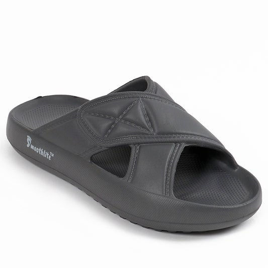 Smoothlite Cross-Strap Comfort Slides for men in Dark Grey, image 1