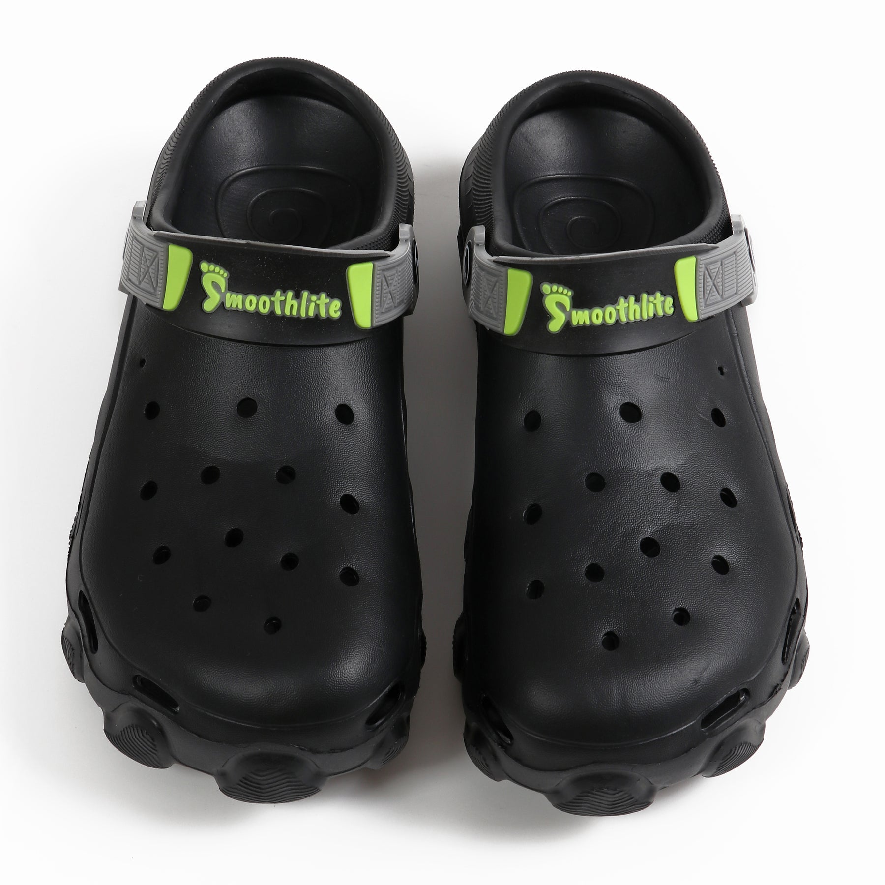 Smoothlite Chunky Clogs with Contrast Strap for men in Black, image 3