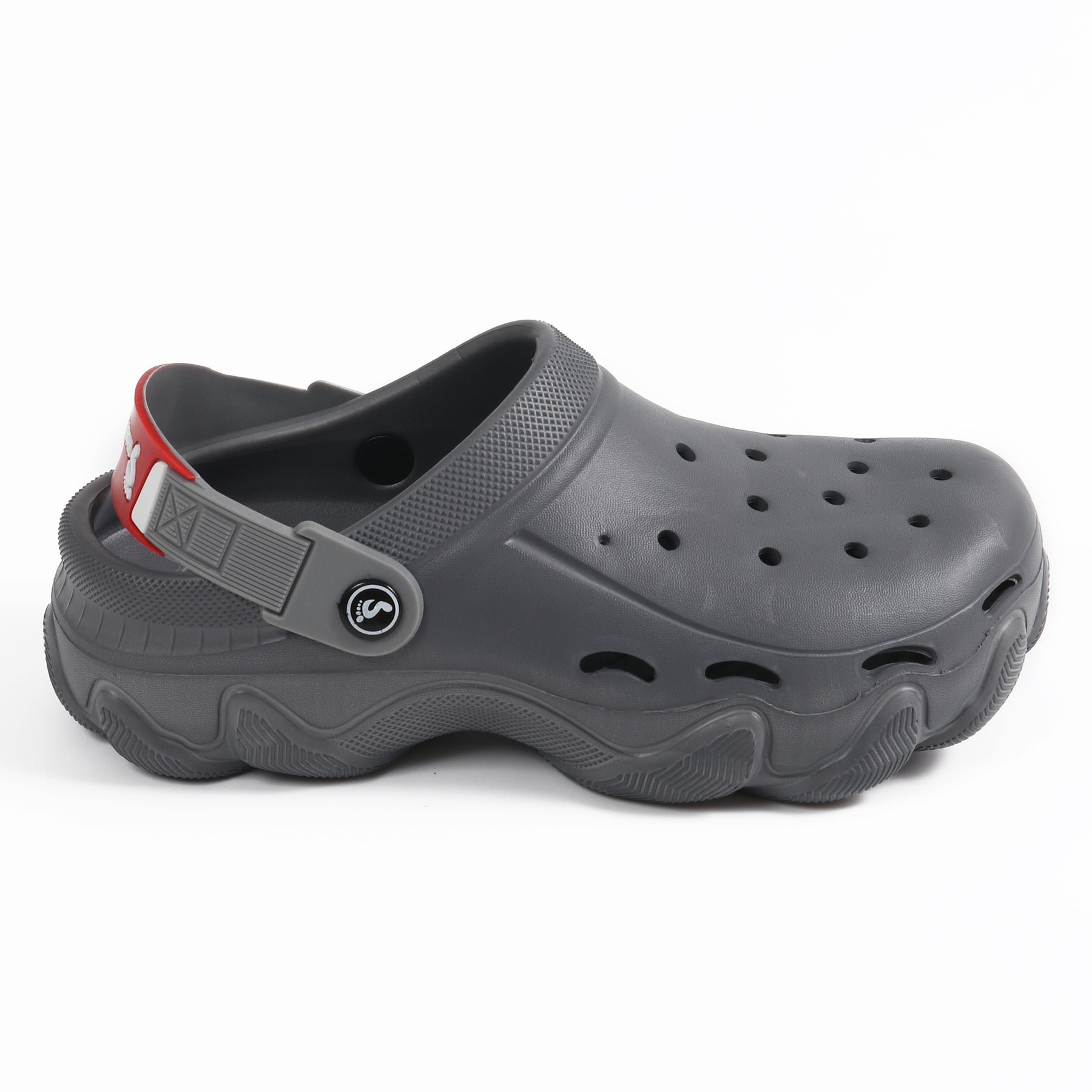 Smoothlite Chunky Clogs with Contrast Strap for men in Dark Grey, image 2