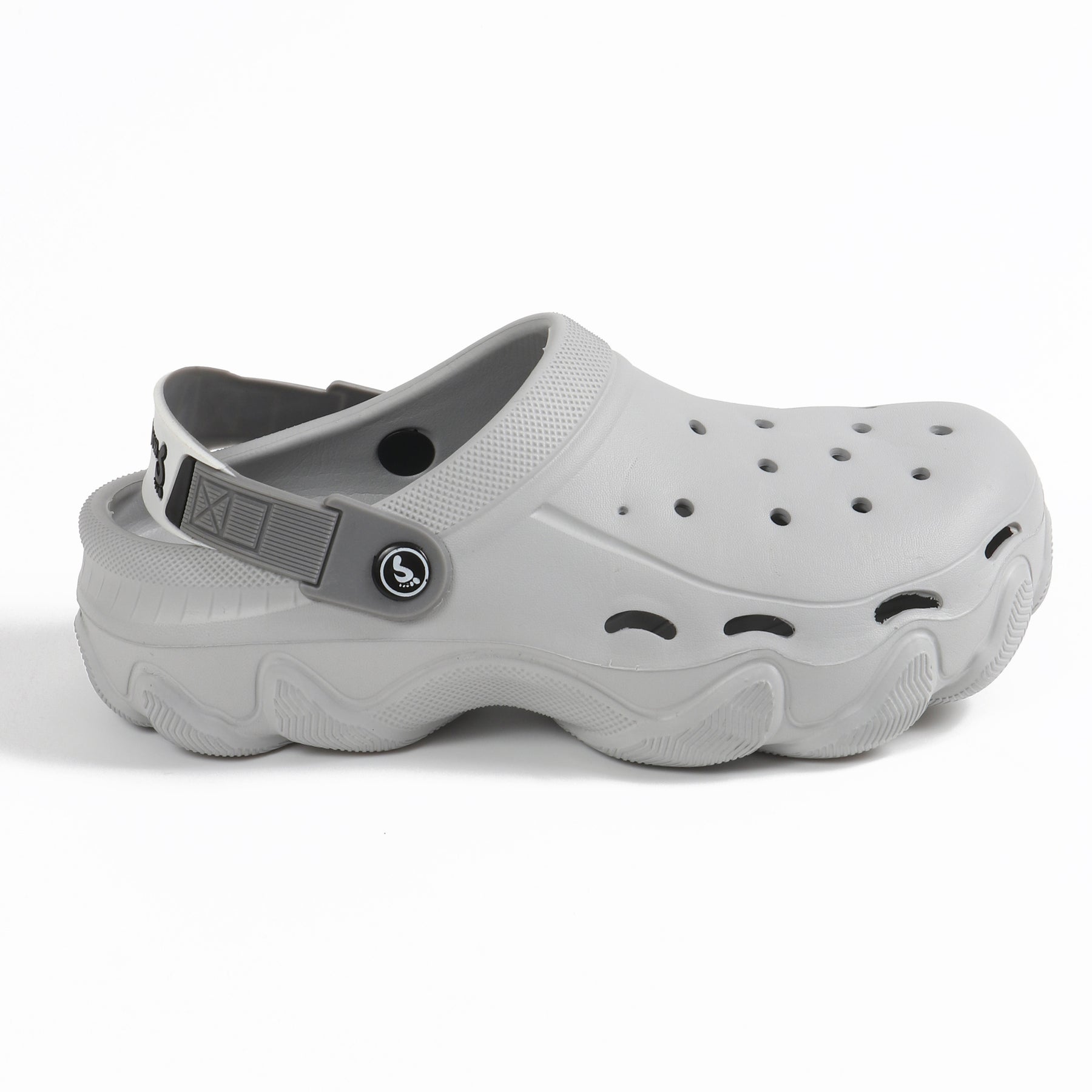 Smoothlite Chunky Clogs with Contrast Strap for men in Light Grey, image 2