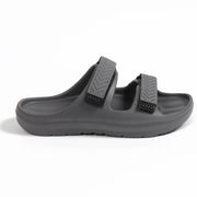 Smoothlite Adjustable Double-Strap Comfort Sandals for men in Dark Grey, image 2