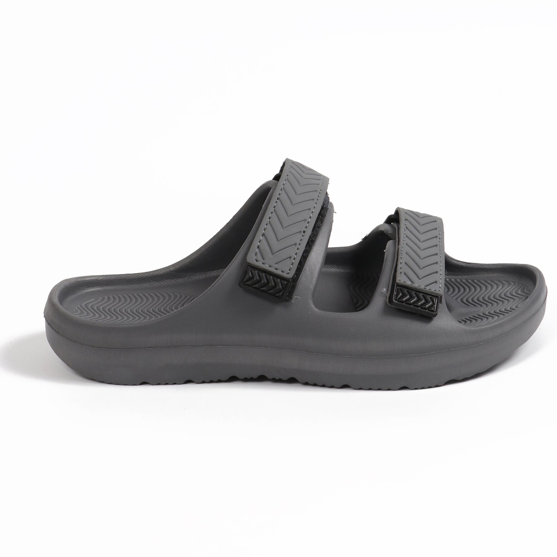 Smoothlite Adjustable Double-Strap Comfort Sandals for men in Dark Grey, image 2