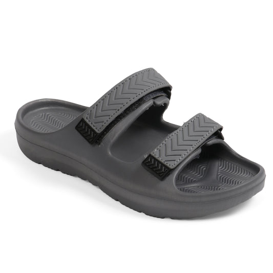 Smoothlite Adjustable Double-Strap Comfort Sandals for men in Dark Grey, image 1