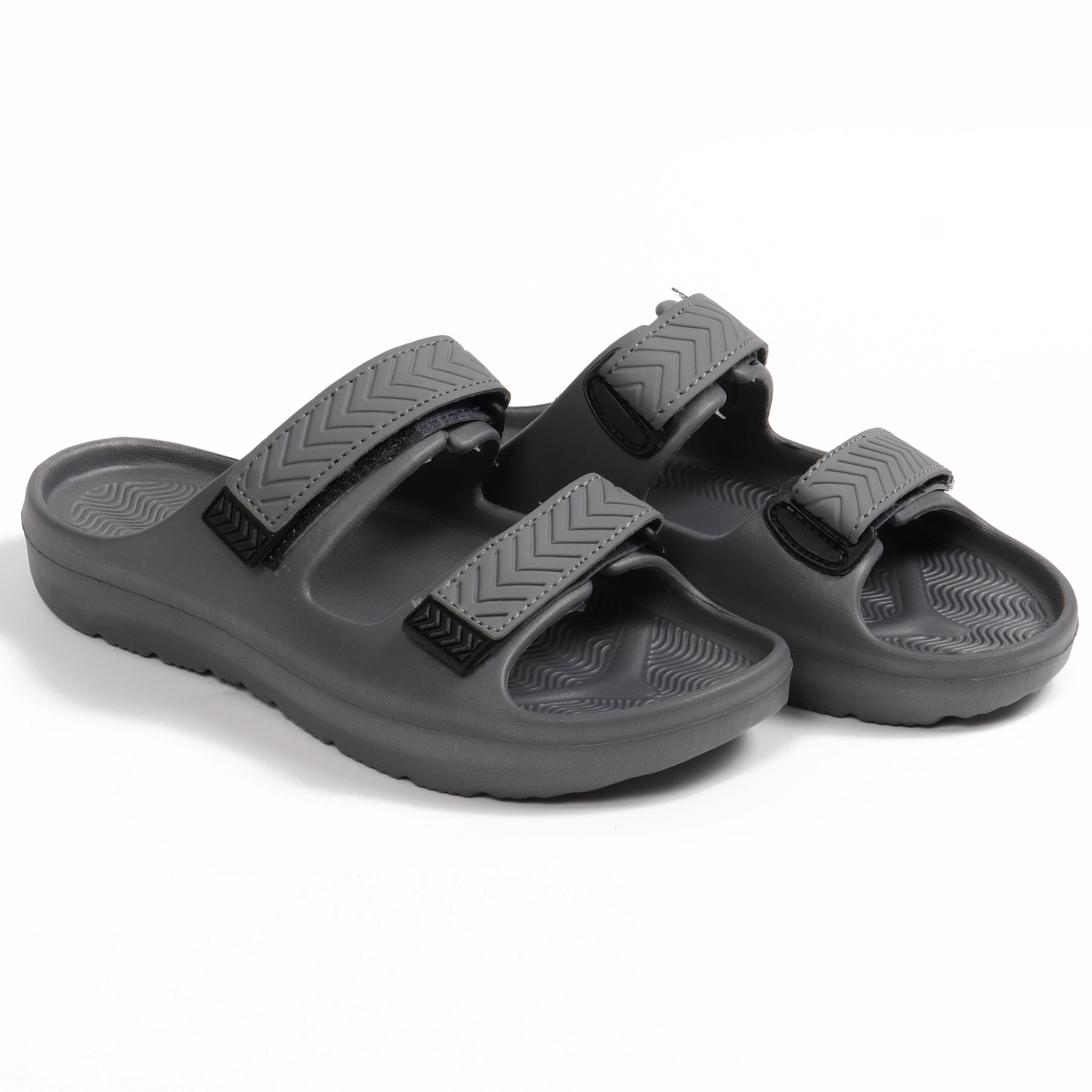 Smoothlite Adjustable Double-Strap Comfort Sandals for men in Dark Grey, image 6