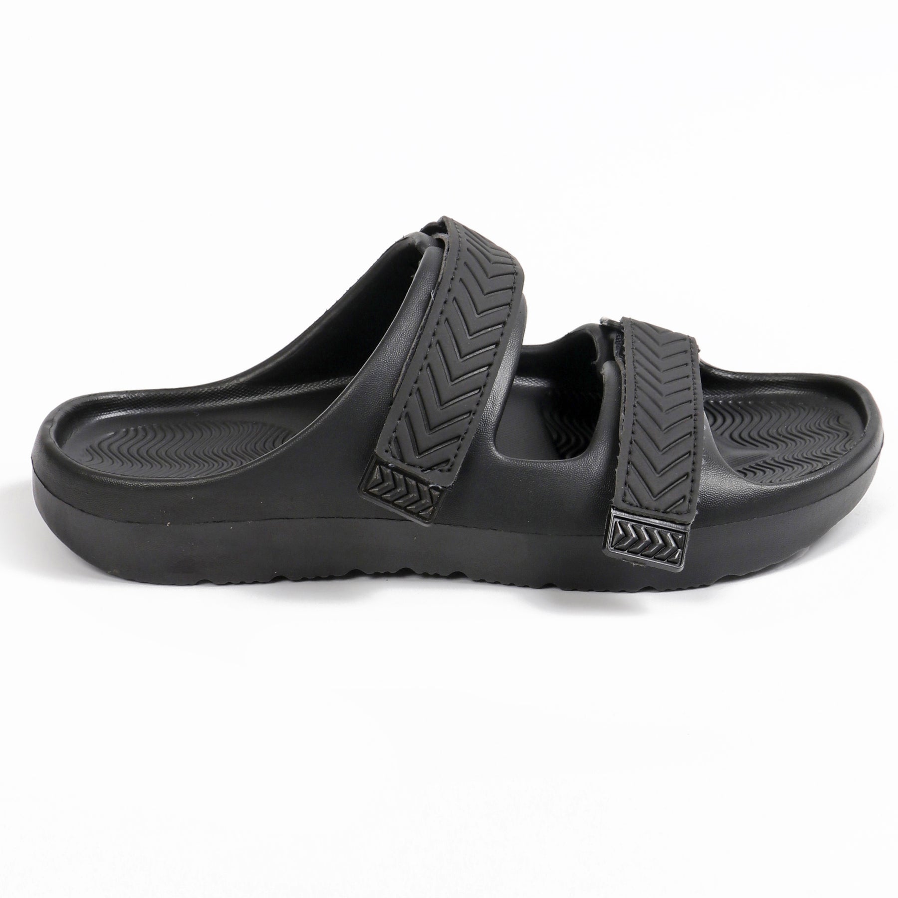Smoothlite Adjustable Double-Strap Comfort Sandals for men in Black, image 2