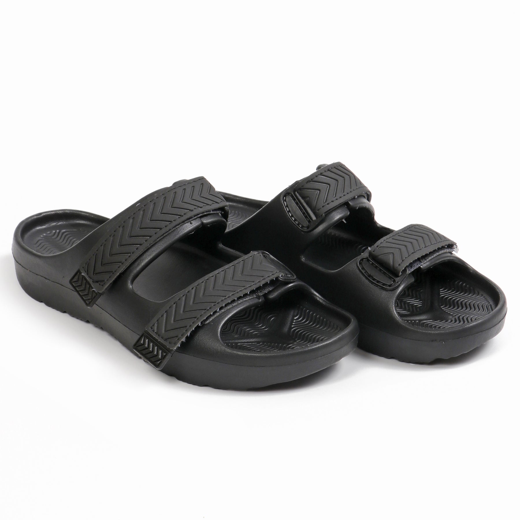 Smoothlite Adjustable Double-Strap Comfort Sandals for men in Black, image 4