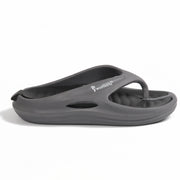 Smoothlite Dual-Tone Slides with Removable Footbed for men in Dark Grey & Black, image 2