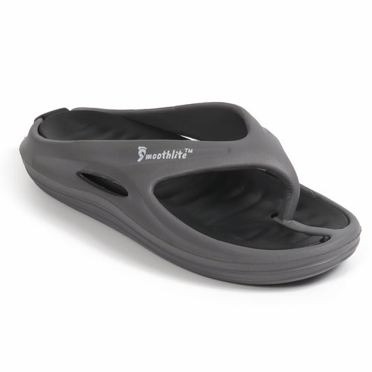 Smoothlite Dual-Tone Slides with Removable Footbed for men in Dark Grey & Black, image 1