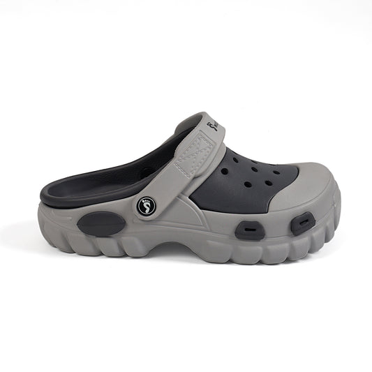 Smoothlite Dual-Tone Chunky Comfort Clogs for men in Dark Grey & Light Grey, image 2