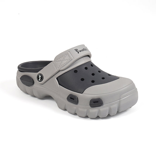 Smoothlite Dual-Tone Chunky Comfort Clogs for men in Dark Grey & Light Grey, image 1