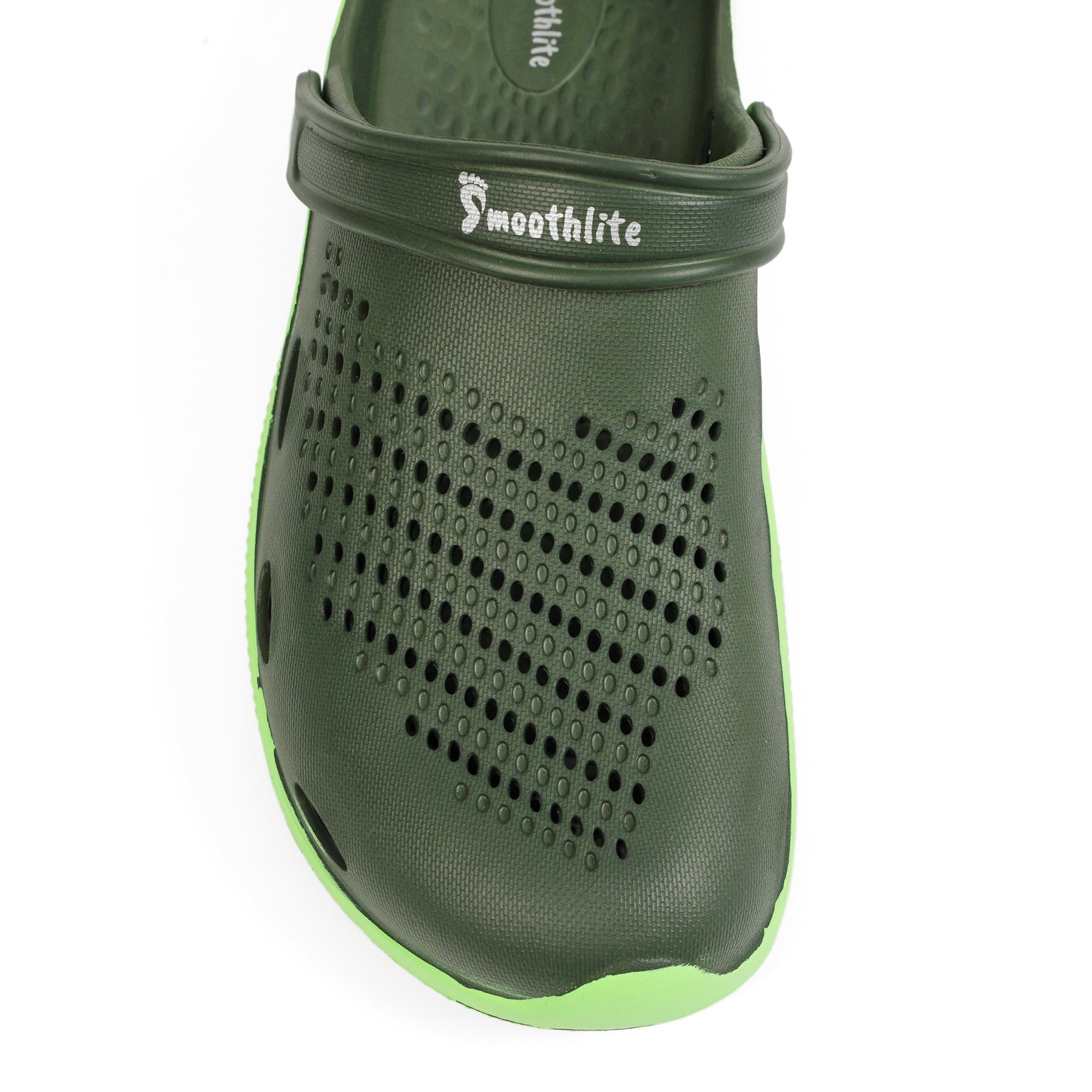 Smoothlite Classic Dual-Tone Painted Clogs for men in Olive & Green, image 3