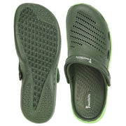 Smoothlite Classic Dual-Tone Painted Clogs for men in Olive & Green, image 6