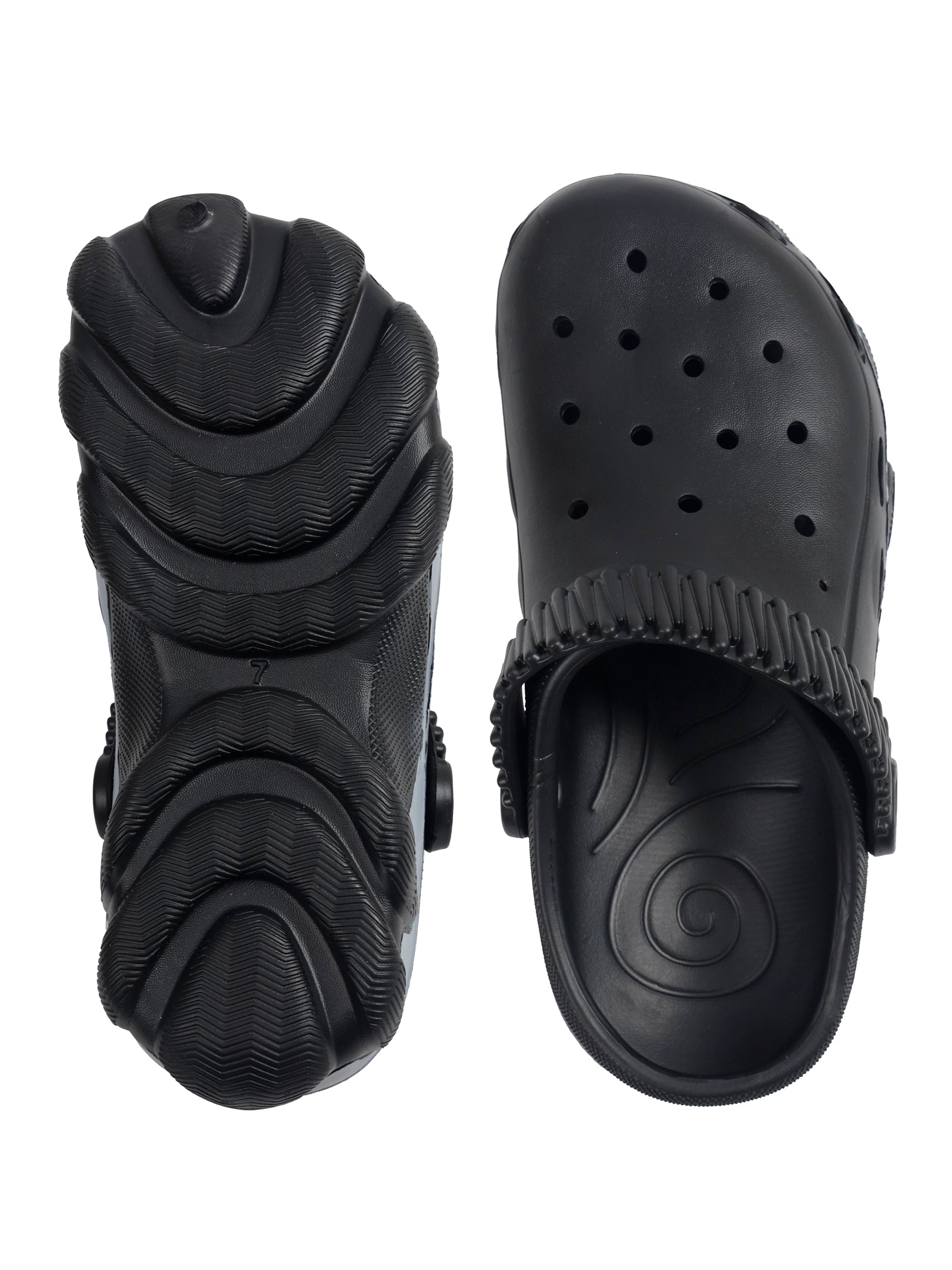 Smoothlite Chunky Painted-Sole Clogs for men in Black, image 5