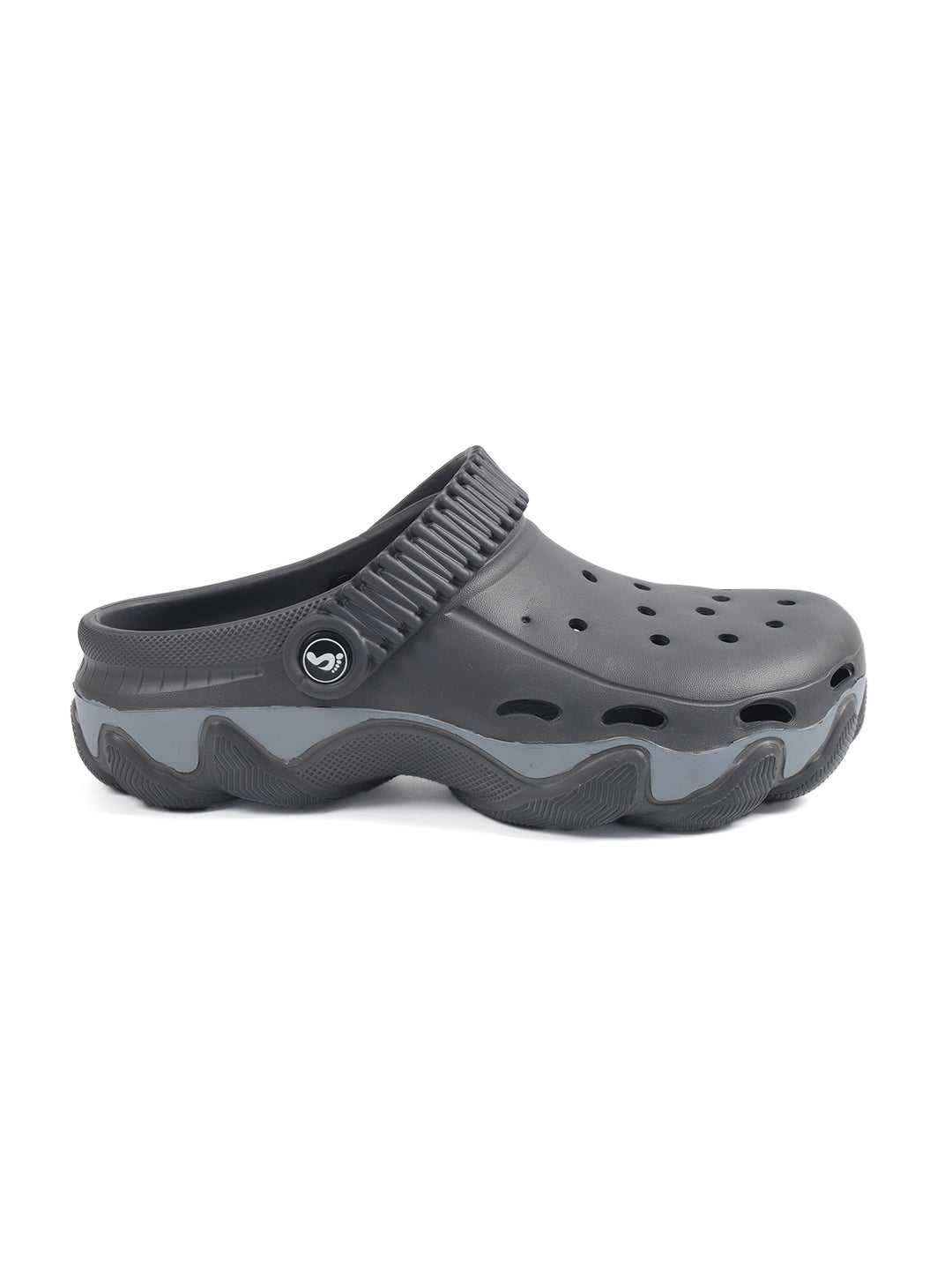 Smoothlite Chunky Painted-Sole Clogs for men in Dark Grey, image 2