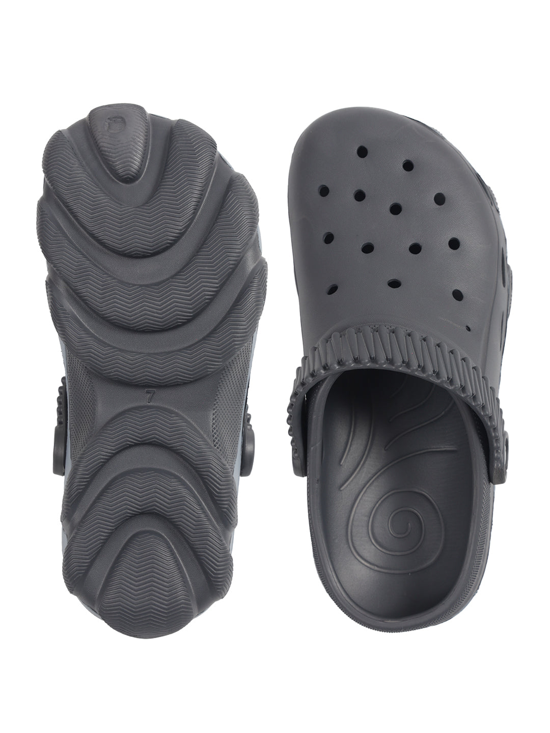 Smoothlite Chunky Painted-Sole Clogs for men in Dark Grey, image 6
