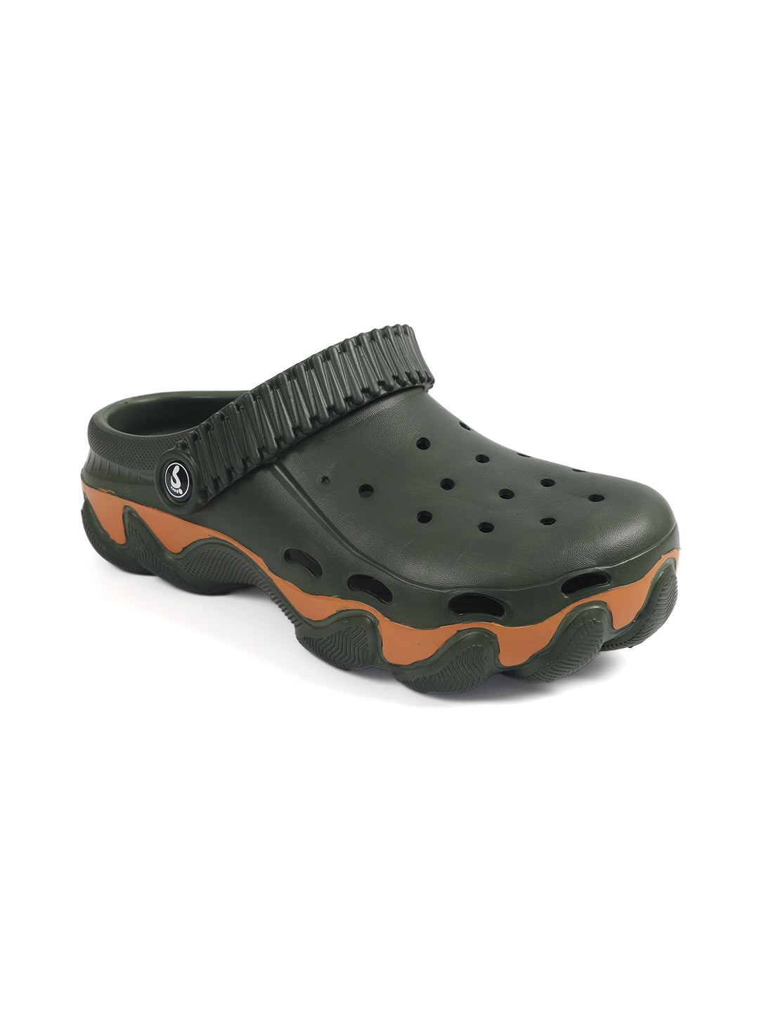 Smoothlite Chunky Painted-Sole Clogs for men in Olive, image 1