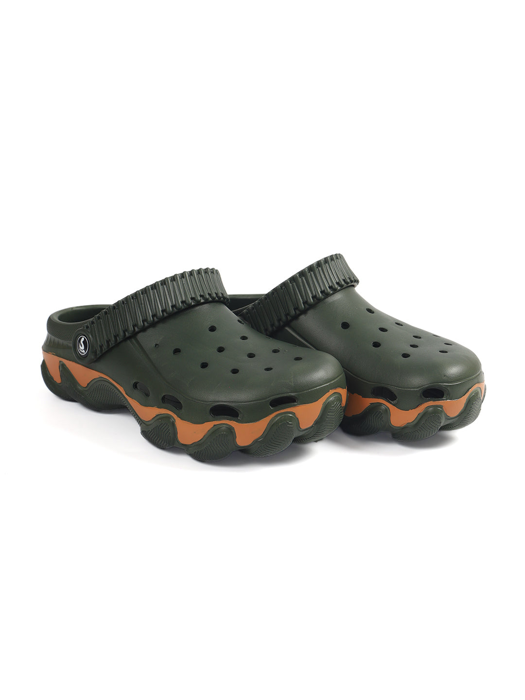 Smoothlite Chunky Painted-Sole Clogs for men in Olive, image 4