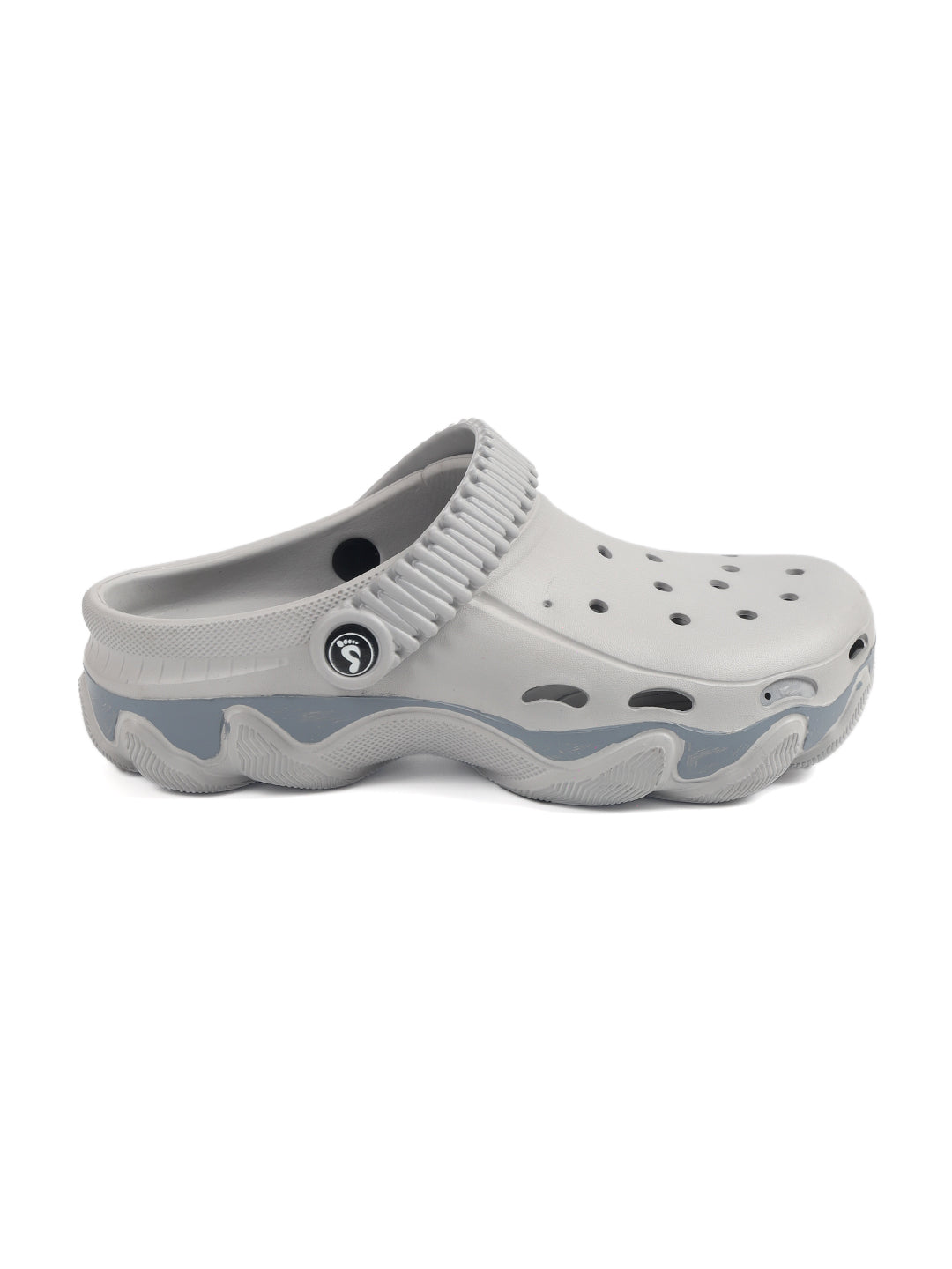 Smoothlite Chunky Painted-Sole Clogs for men in Light Grey, image 2