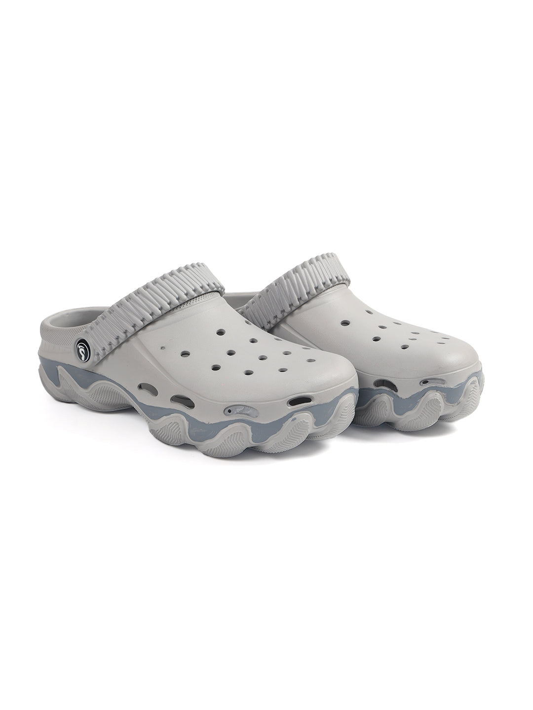 Smoothlite Chunky Painted-Sole Clogs for men in Light Grey, image 3