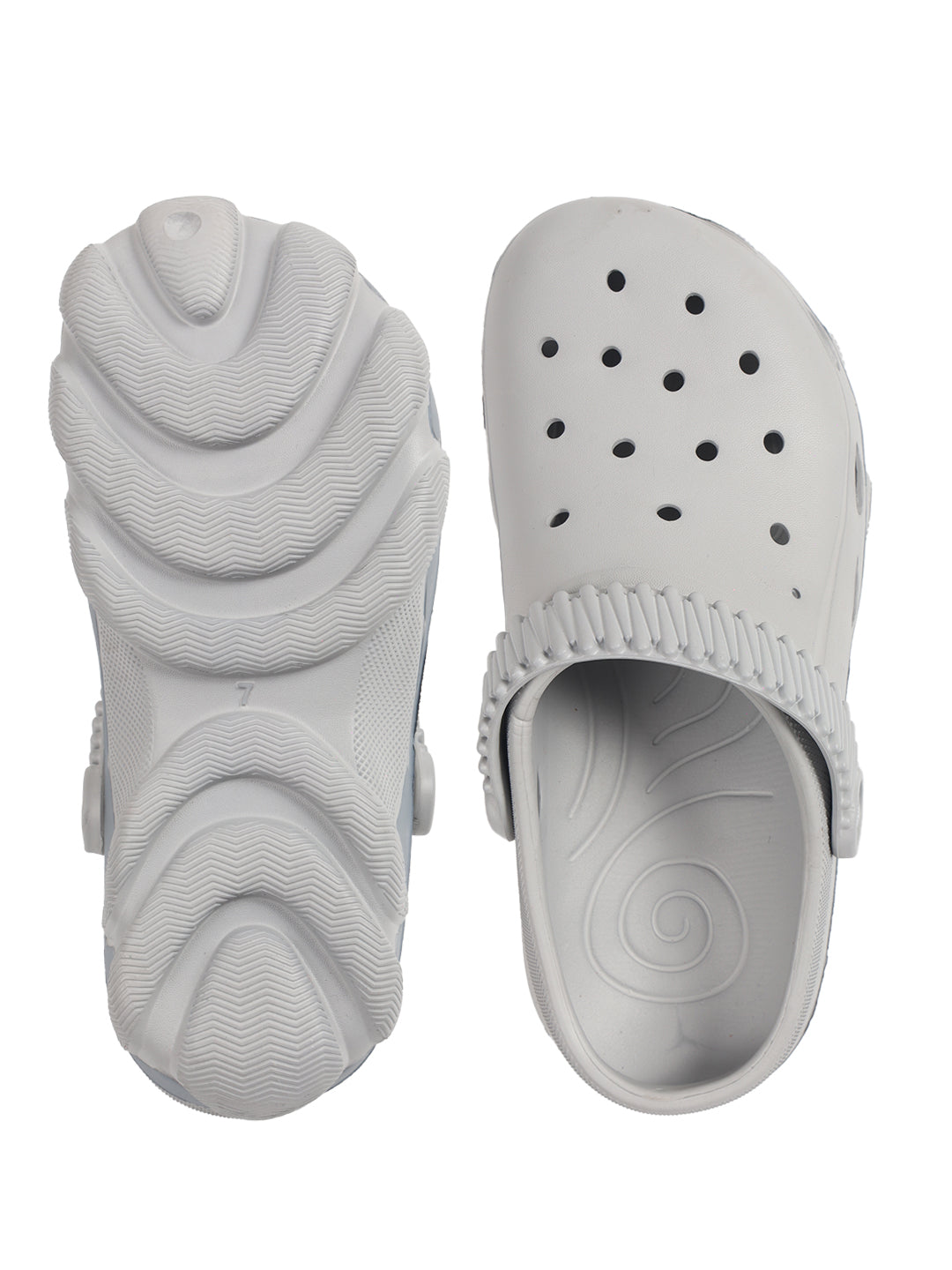 Smoothlite Chunky Painted-Sole Clogs for men in Light Grey, image 6