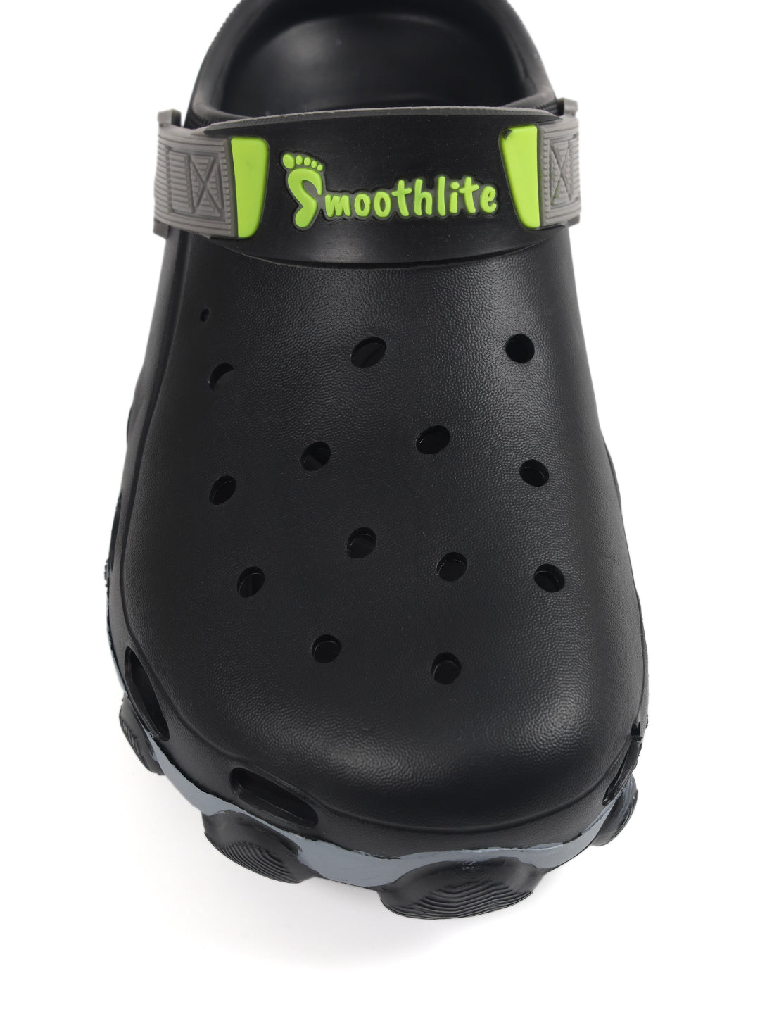 Smoothlite Chunky Painted-Sole Clogs with Contrast Strap for men in Black, image 3
