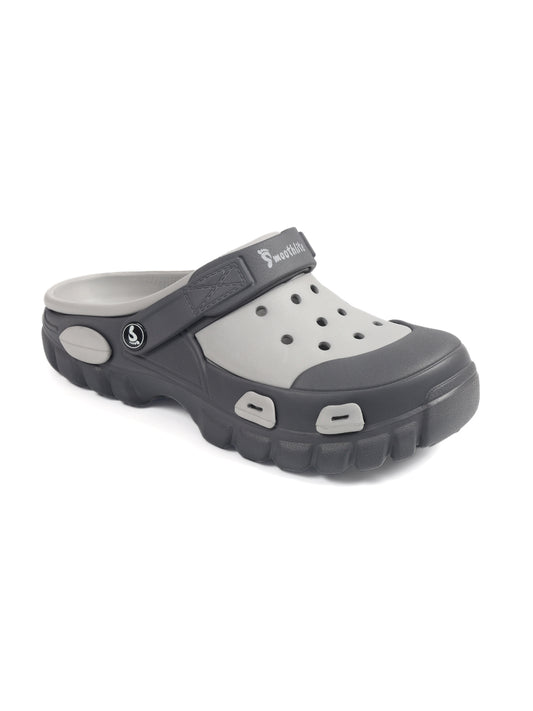 Smoothlite Dual-Tone Chunky Comfort Clogs for men in Light Grey & Dark Grey, image 1