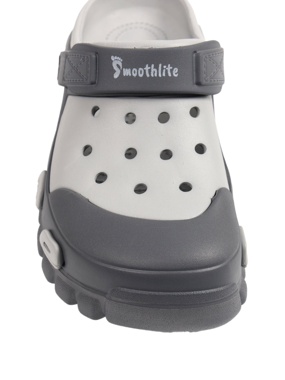 Smoothlite Dual-Tone Chunky Comfort Clogs for men in Light Grey & Dark Grey, image 6