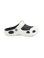 Smoothlite Dual-Tone Chunky Comfort Clogs for men in White & Black, image 2