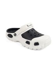 Smoothlite Dual-Tone Chunky Comfort Clogs for men in White & Black, image 1