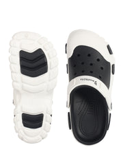 Smoothlite Dual-Tone Chunky Comfort Clogs for men in White & Black, image 4