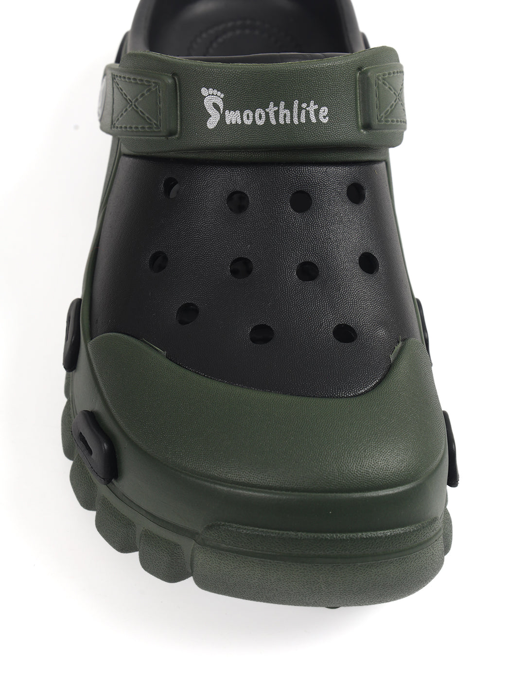 Smoothlite Dual-Tone Chunky Comfort Clogs for men in Olive & Black, image 5